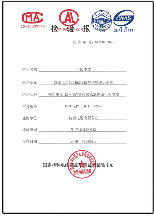檢驗(yàn)報告